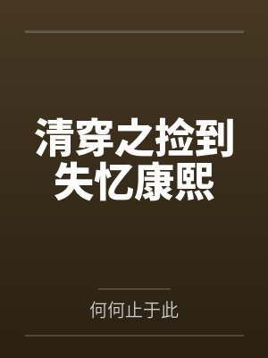 清穿之捡到失忆康熙封面