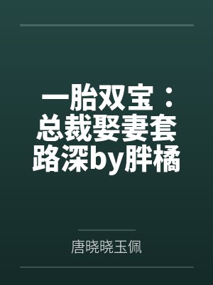 一胎双宝：总裁娶妻套路深by胖橘唐晓晓封面