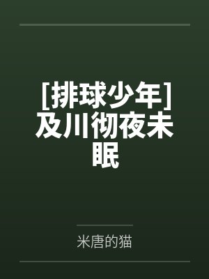 [排球少年]及川彻夜未眠by米唐的猫封面
