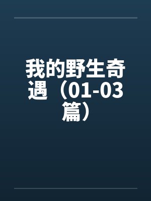 我的野生生物朋友全篇封面