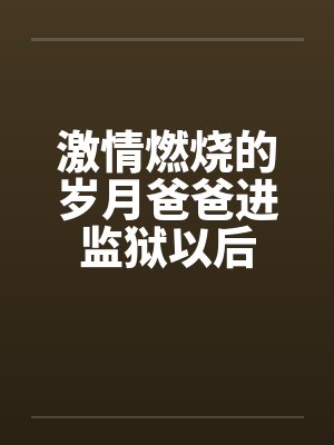 激情燃烧的岁月爸爸进监狱以后小说封面